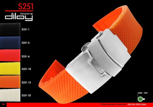 Silicone watch straps / band model CS00S251