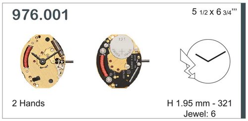 ETA 976.001 2 HAND