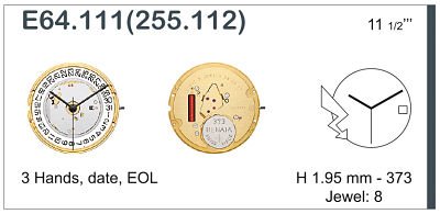 ETA E64.111 3 DATE
