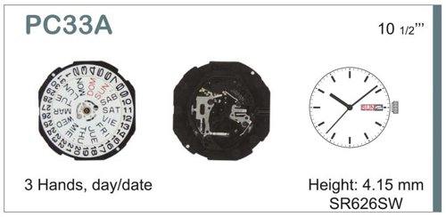 HATTORI PC33A DAY DATE