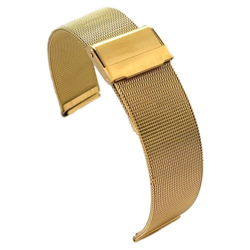 Scallop style metal watch strap CMMESH05