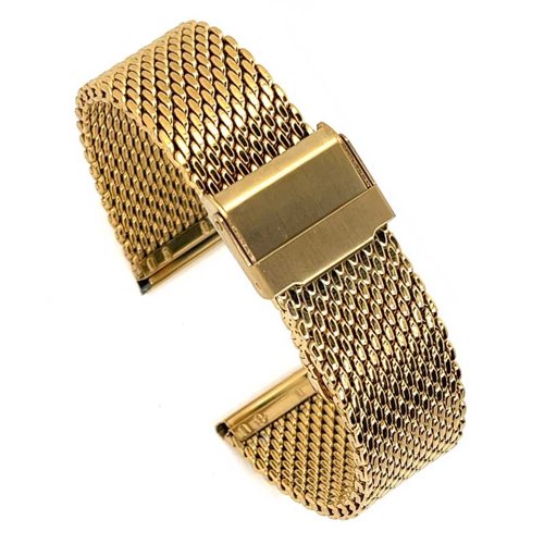 Scallop style metal watch strap CMMESH10